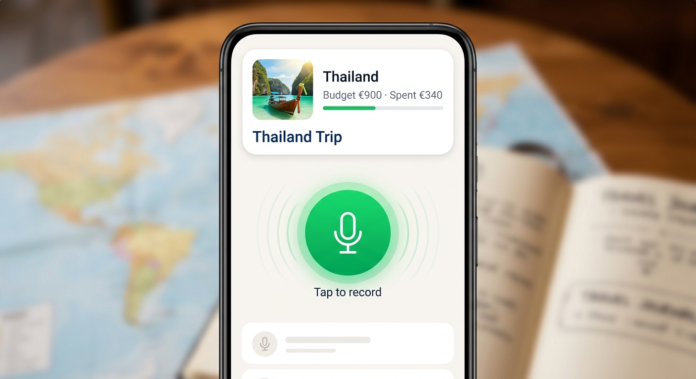 Recording an expense with your voice